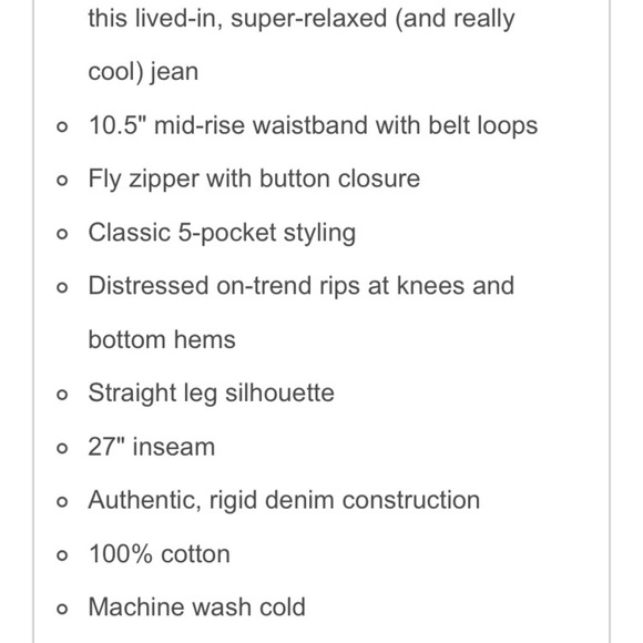 FREE PEOPLE MAGGIE MIDRISE STRAIGHT JEANS 31 NEW WITH TAGS - Picture 7 of 8